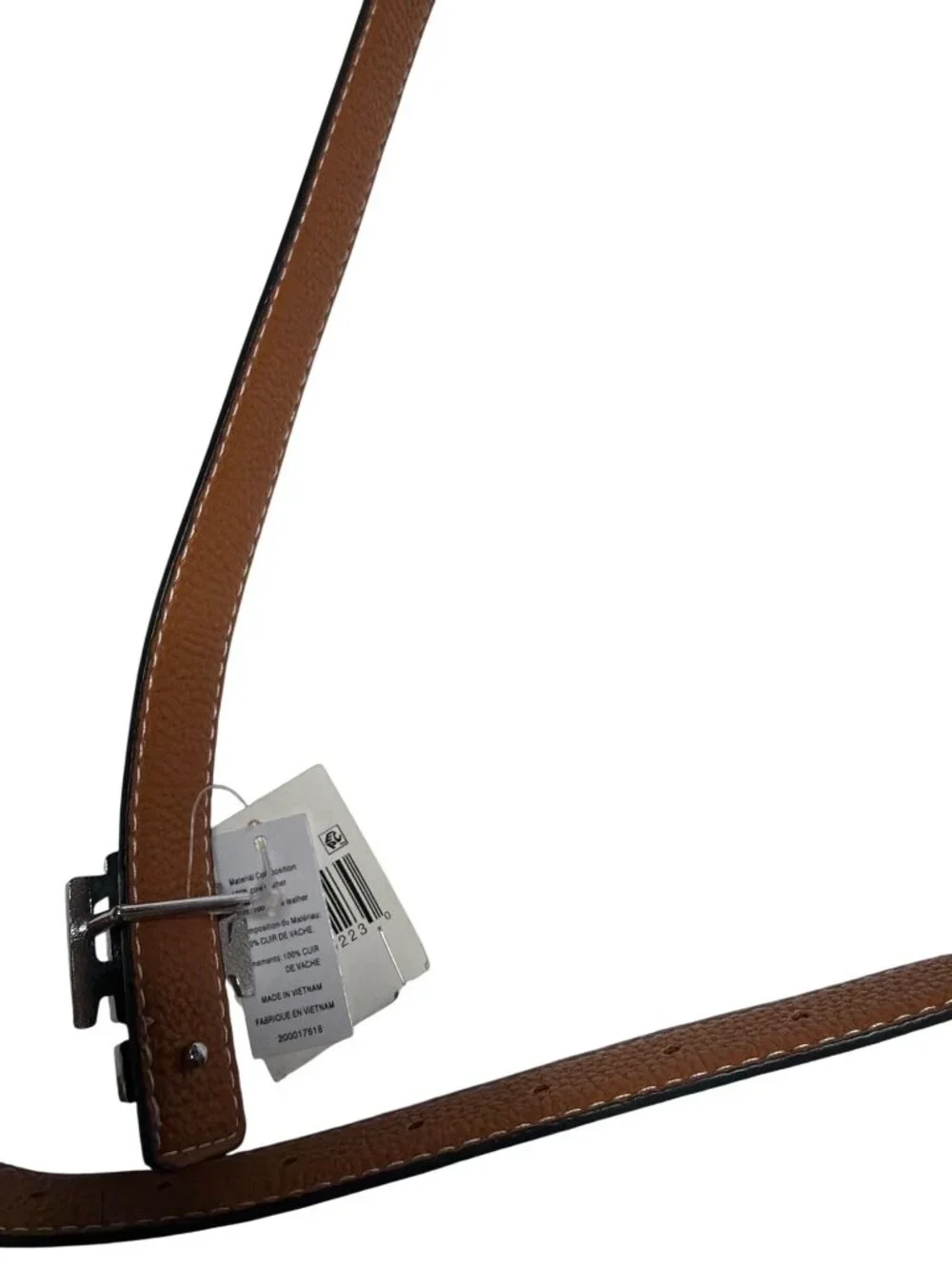 NWT Lauren Ralph Lauren Logo Reversible Pebbled Leather Belt Black/Tan Size